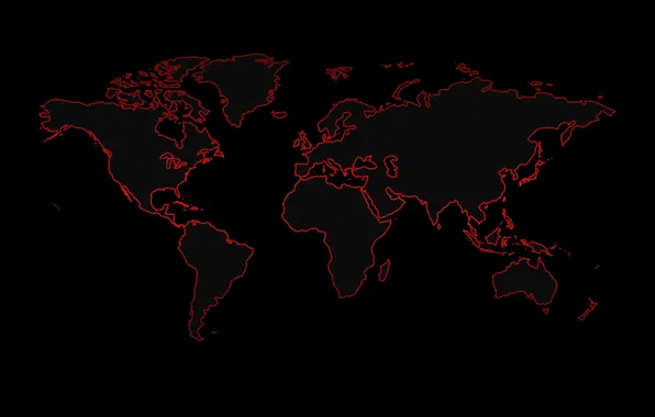 Земля, мир, материки, черный фон, карта мира