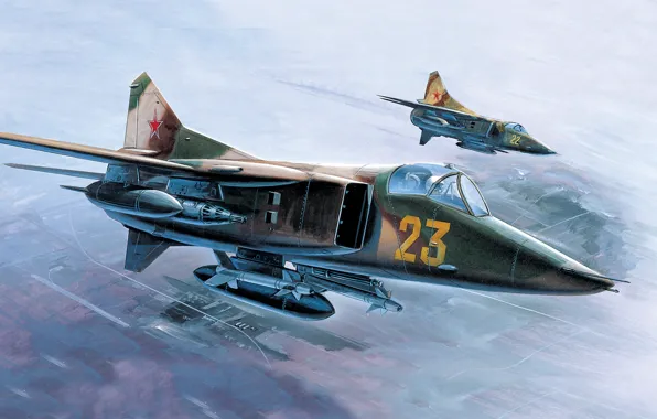 СССР, ВВС СССР, МиГ-27, Боевой самолёт, Сверхзвуковой Истребитель