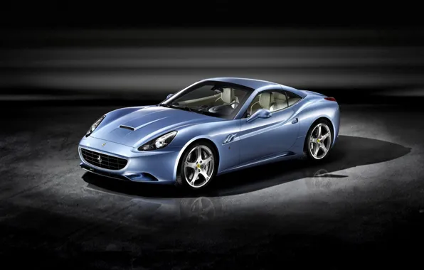 Картинка синий, Ferrari, california