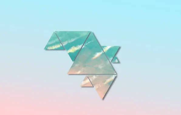 Минимализм, sky, triangles