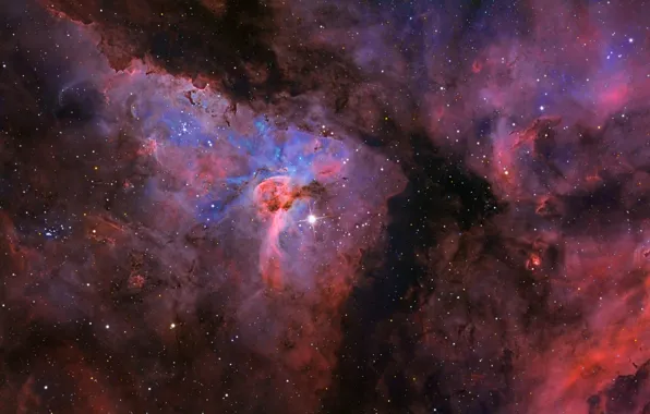 Картинка космос, пространство, звёзды, созвездие, Туманность Киля, мироздание, NGC3372