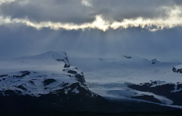 Картинка Небо, Зима, Горы, Снег, Sky, Winter, Snow, Mountains