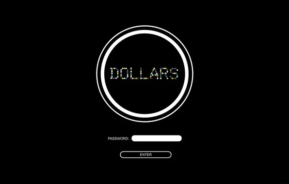 Картинка доллары, чернота, пароль