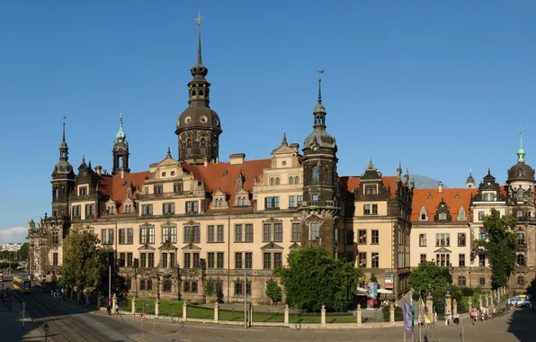 Картинка город, фото, замок, Germany, Dresden, Castle