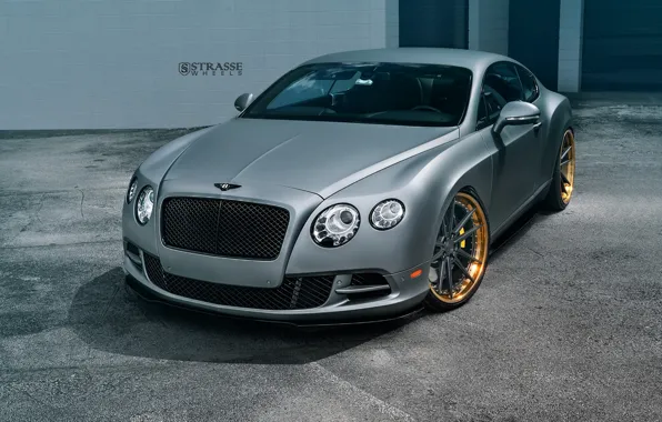 Картинка Bentley, Continental, Speed, Matte, Gray, Wheels, Strasse