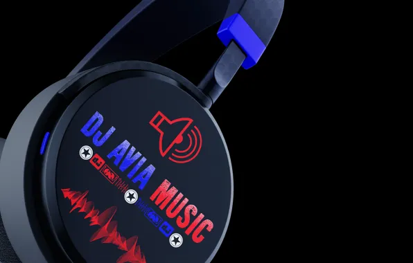 Музыка, фон, наушники, динамик, DJ AVIA