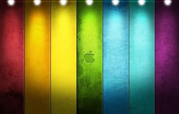 Картинка линии, стиль, ленты, apple, яблоко, логотип, logo