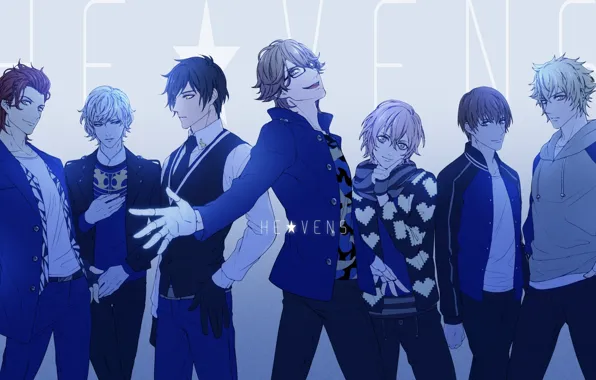 Группа, аниме, арт, парни, Uta no Prince-sama
