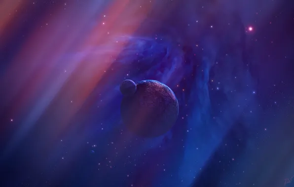 Звезды, Планета, Космос, Туманность, Планеты, Fantasy, Planets, Арт