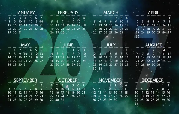 Картинка космос, звезды, фон, вселенная, графика, новый год, вектор, цифры
