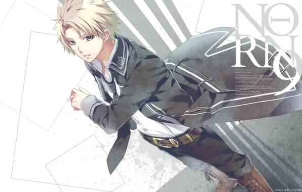 Студент, галстук, ремень, плащ, visual novel, norn9, kakeru yuiga, by teita