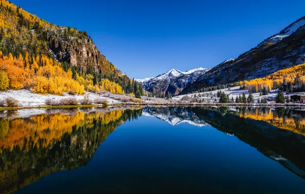 Картинка Природа, Красота, Пейзаж, Nature, Fall, Landscape, Autumn, Mountains