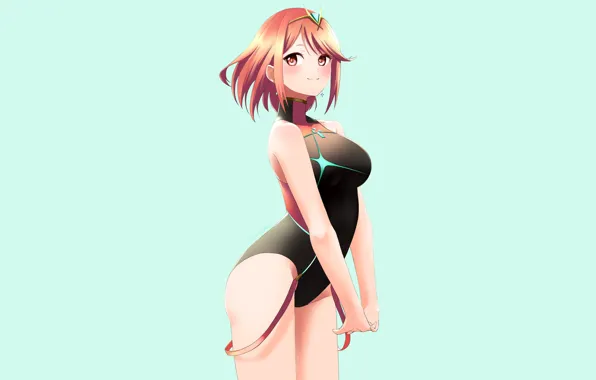 Girl, sexy, boobs, anime, beautiful, short hair, pretty, redhead