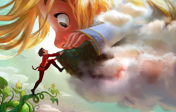 Cinema, Disney, sky, long hair, big, cloud, man, boy