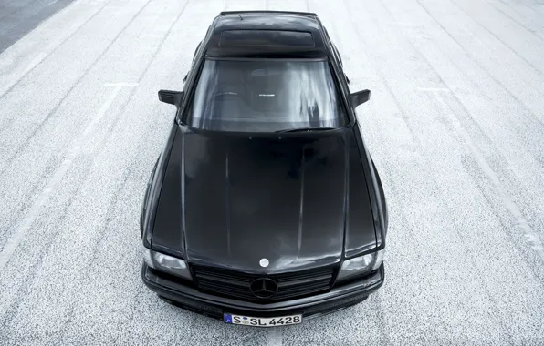 Картинка Mercedes, black, benz, coupe, с126