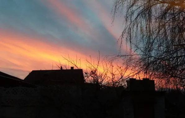 Закат, красиво, донецк
