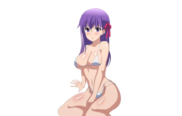 Girl, sexy, cleavage, long hair, boobs, anime, beautiful, pretty