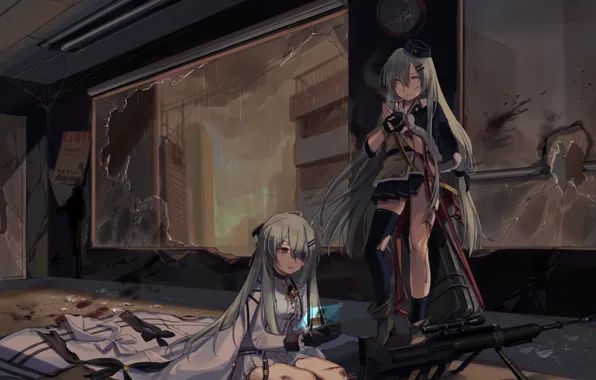 Девушки, Оружие, Раны, Girls Frontline, Девушки фронта