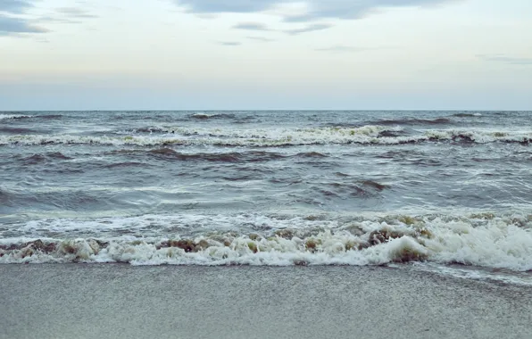 Картинка песок, море, волны, пляж, лето, summer, beach, sea