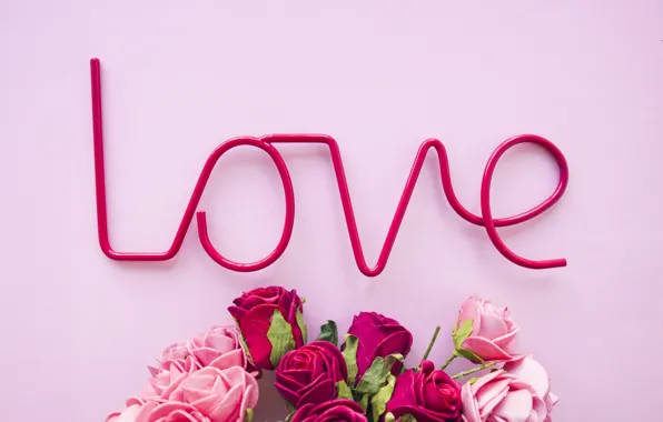 Любовь, цветы, розы, love, розовый фон, pink, flowers, beautiful