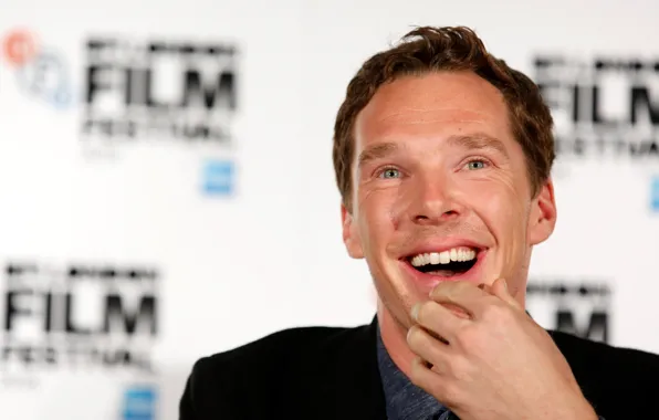 Взгляд, улыбка, смех, мужчина, Бенедикт Камбербэтч, Benedict Cumberbatch, Британский актёр