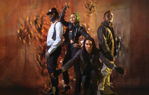 Оранжевый, поза, Fergie, Black Eyed Peas, Apl.de.ap, Taboo, хип хоп, поп группа