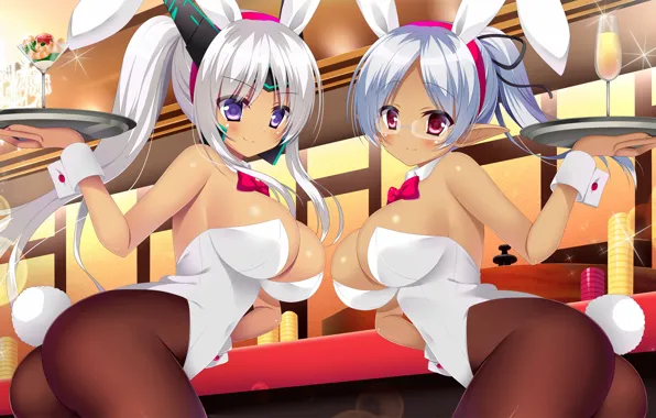 Girl, sexy, cleavage, long hair, boobs, anime, beautiful, pretty