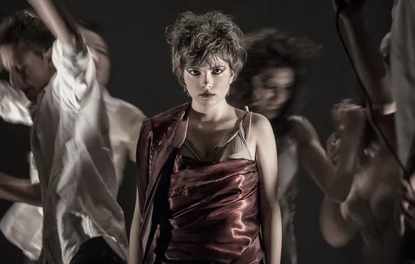 Взгляд, девушка, фон