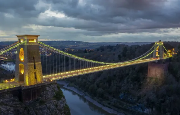 England, bristol, clifton suspension bridge