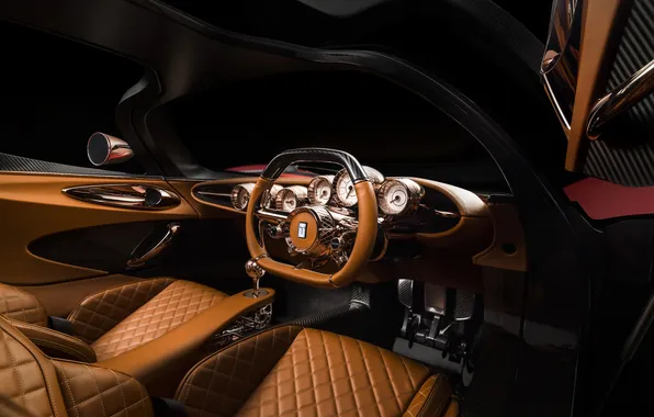 Интерьер, руль, кресла, суперкар, supercar, торпедо, De Tomaso, 2019