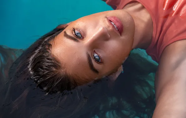 Girl, wet, photo, photographer, water, blue eyes, model, water drops