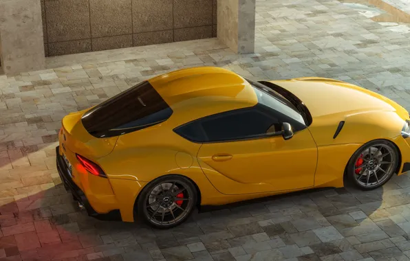 Авто, Желтый, Машина, Toyota, Car, Supra, Спорткар, Transport & Vehicles