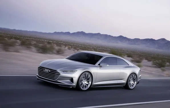 Concept, Audi, купе, Coupe, 2014, на дороге, Prologue
