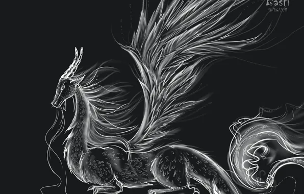 Картинка дракон, рисунок, 2012 год