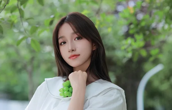 Beautiful, Asian, Model, Smile, Woman, Cute, Trees, Pretty