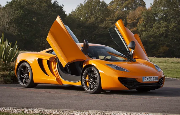 Двери, суперкар, открытые, mclaren, mp4-12c