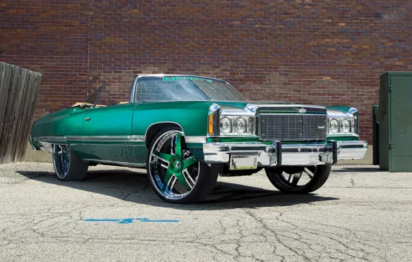 Chevrolet, tuning, caprice, 1974, green donk