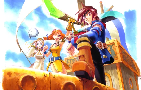 SEGA, Dreamcast, Fina, Skies Of Arcadia, Aika, Vyse