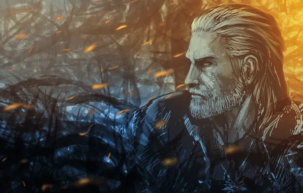 Картинка арт, ведьмак, art, rpg, геральт, geralt, дикая охота, wild hunt