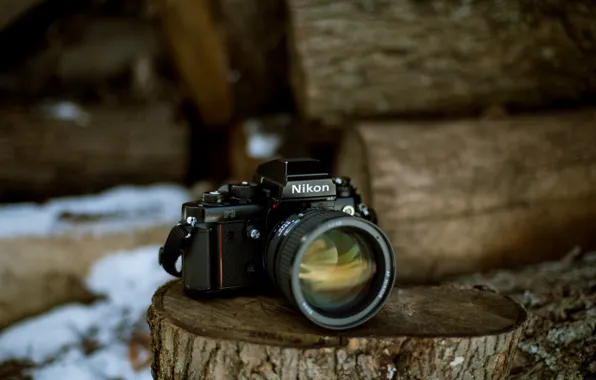 Картинка макро, фон, камера, Nikon F3