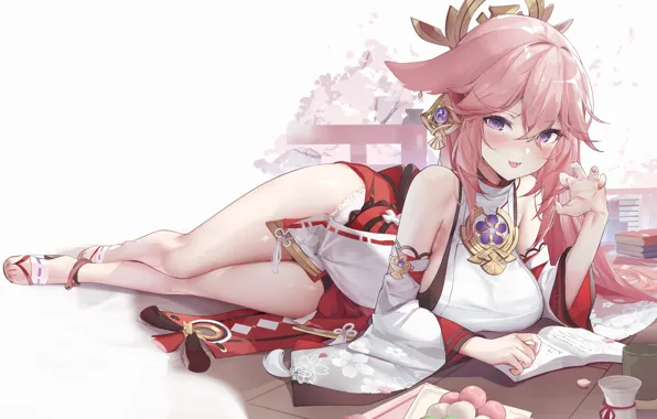 Gadis seksi, dampak genshin, yae miko genshin impact