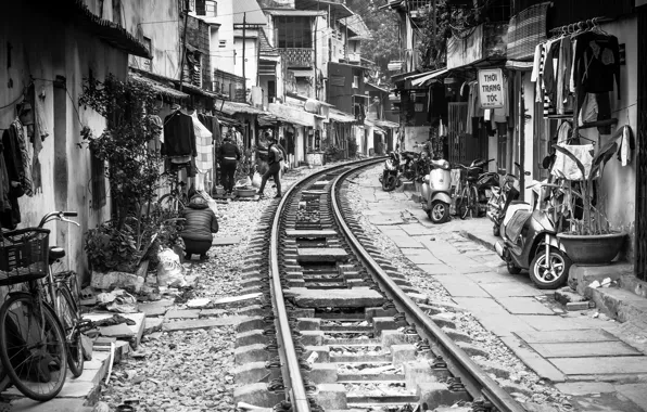 Вьетнам, Ханой, железнодорожные пути