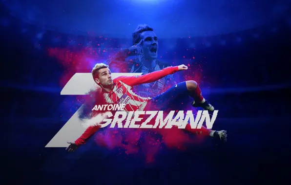 Wallpaper, sport, football, player, Atletico Madrid, Antoine Griezmann