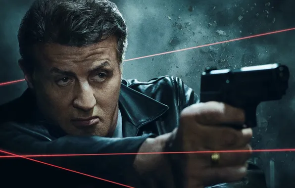 Пистолет, лазеры, боевик, постер, Сильвестр Сталлоне, Sylvester Stallone, Escape Plan 2: Hades, План побега 2