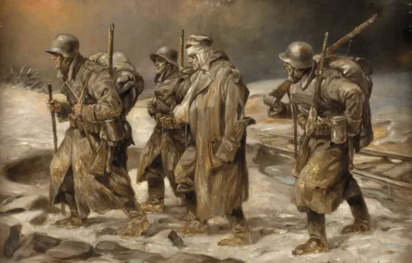 Картинка оружие, рисунок, солдаты, обмундирование, Вторая мировая война, немецкие