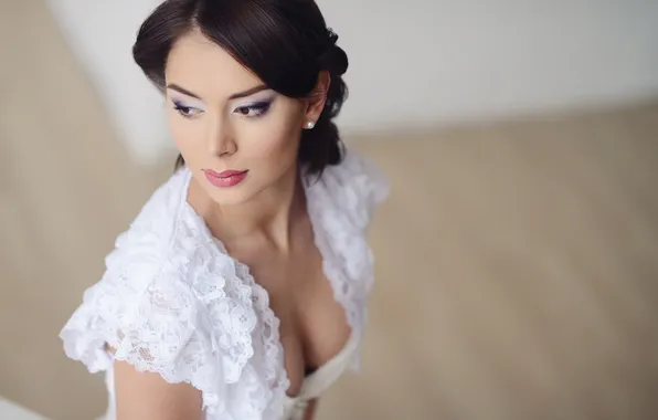 Грудь, девушка, бельё, красотка, Анна, соблазн, позирует, сексуальная