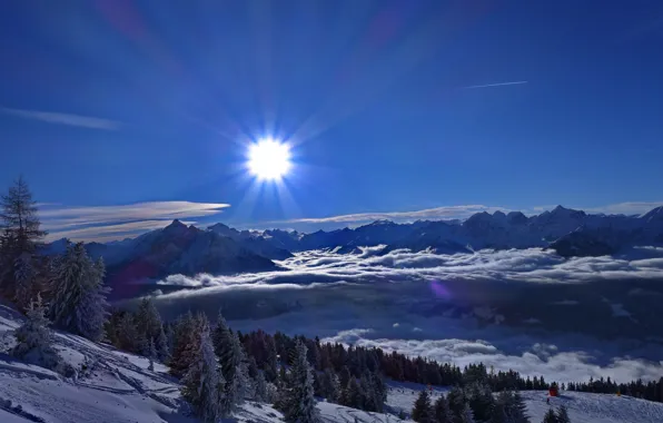 Winter, Österreich, Schnee, Alpen, Innsbruck, Patscherkofel