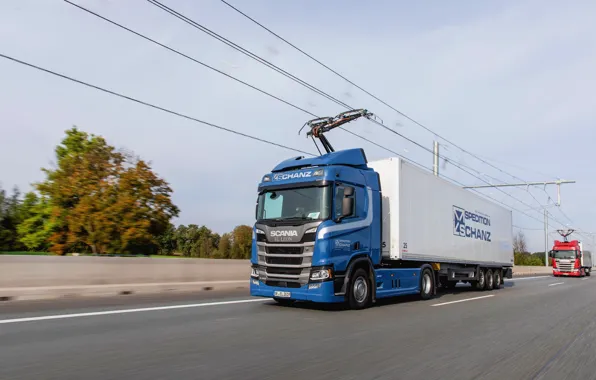 Hybrid, scania, electric vehicle, r450