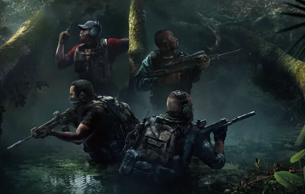 Картинка Оружие, Джунгли, Ubisoft, DLC, Экипировка, Призраки, Отряд, Tom Clancy’s Ghost Recon Wildlands