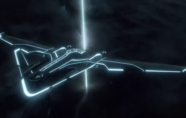 Самолет, Фантастика, film, Трон: Наследие, TRON Legacy, Кадр из фильма